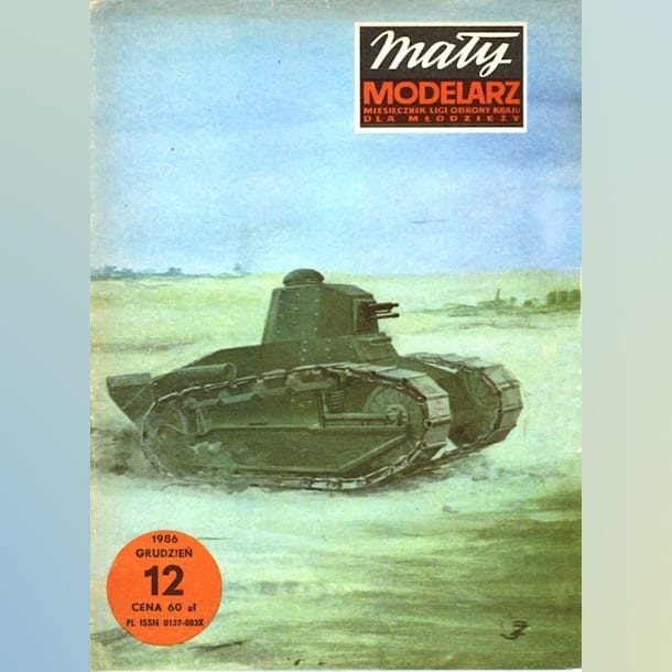 Журнал Maly Modelarz - 12/1986 - Танк Renault FT-17