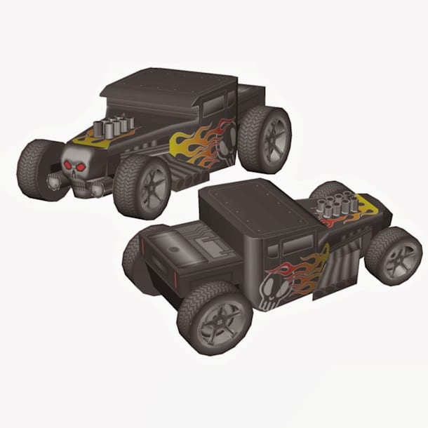 Бумажная модель Автомобиль Bone Shaker (Hot Wheels)