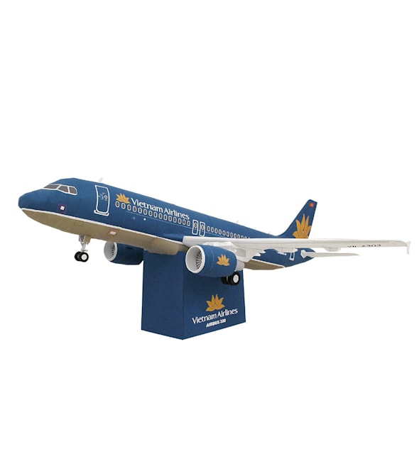 Бумажная модель Авиалайнер Airbus A320 Vietnam Airlines