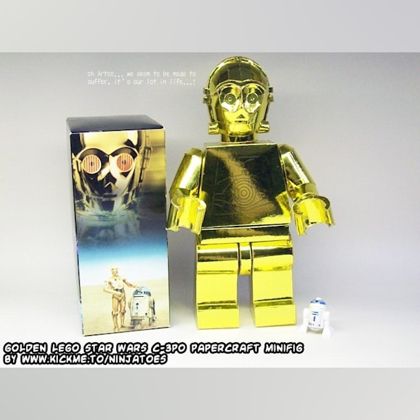 Бумажная модель Робот C-3PO Gold (ЛЕГО)