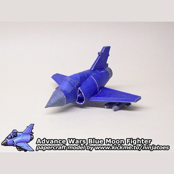 Бумажная модель Истребитель Blue Moon Fighter (Advance Wars)