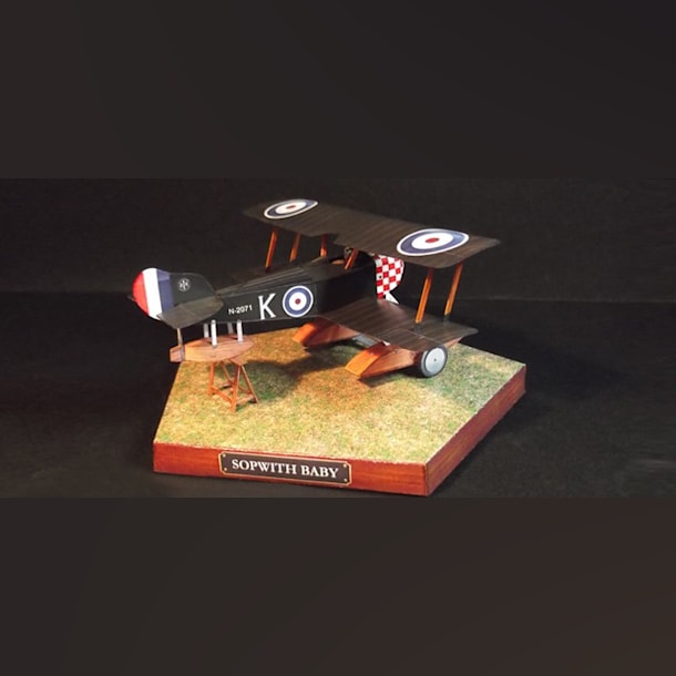 Бумажная модель Гидроплан Sopwith Baby