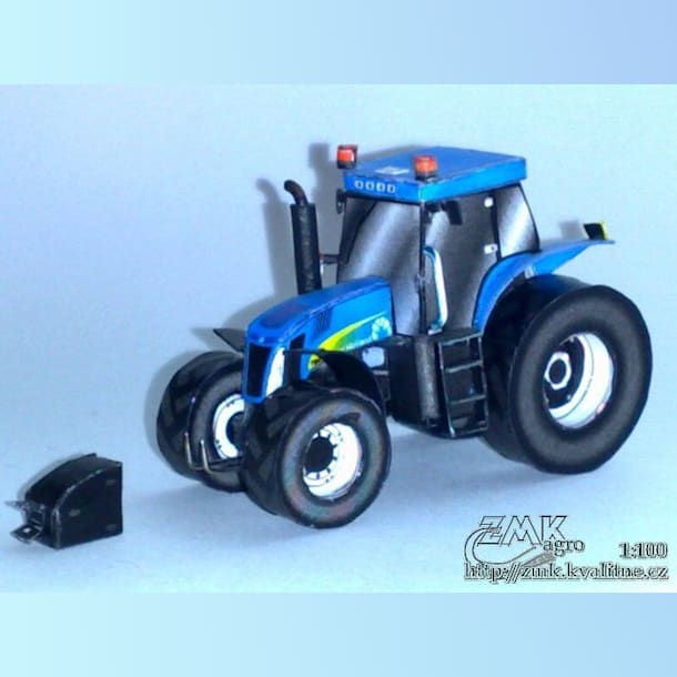 Бумажная модель Трактор New Holland T8050