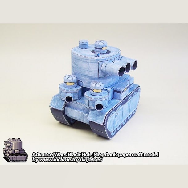 Бумажная модель Танк Black Hole Megatank (Advance Wars)