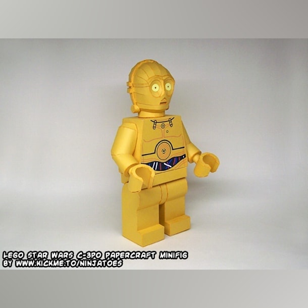 Бумажная модель Робот C-3PO (ЛЕГО)