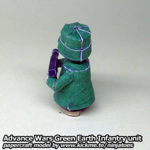 Бумажная модель Пехотинец Green Earth Infantry (Advance Wars)