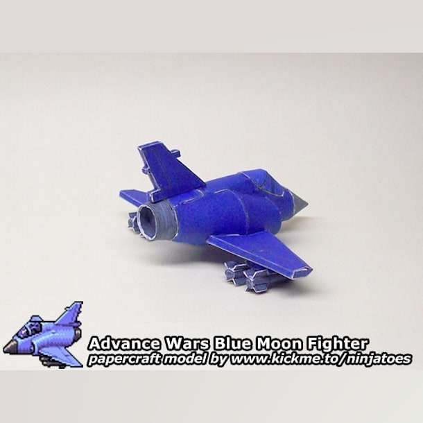 Бумажная модель Истребитель Blue Moon Fighter (Advance Wars)