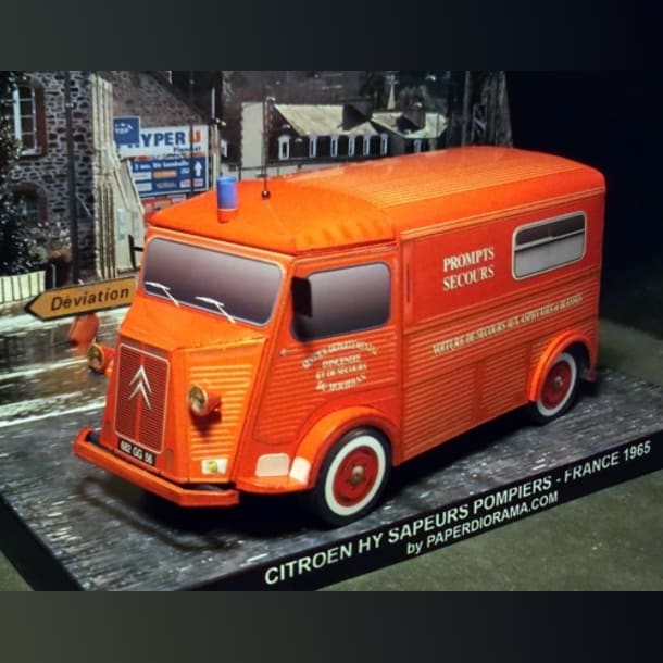 Бумажная модель Автомобиль первой помощи Citroen HY 1965 VSAB