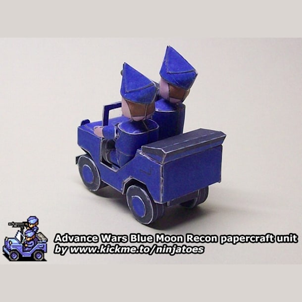 Бумажная модель Разведчик Blue Moon Recon (Advance Wars)