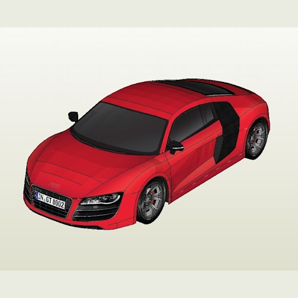 Бумажная модель Автомобиль Audi R8