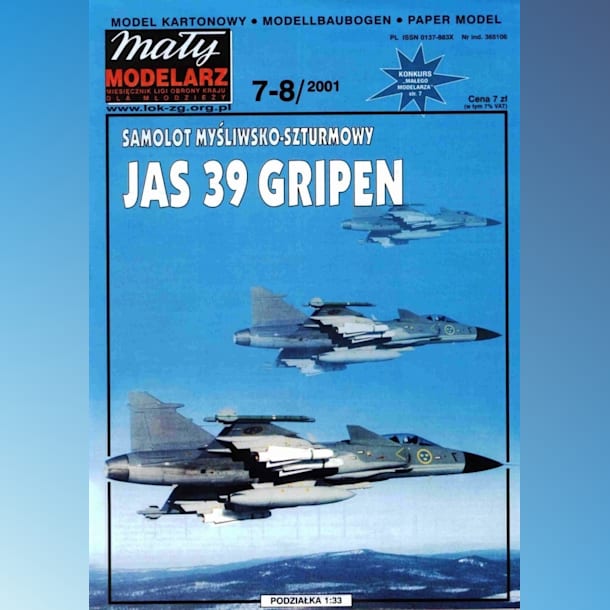 Журнал Maly Modelarz - 7-8/2001 - Истребитель-бомбардировщик Saab JAS 39 Gripen