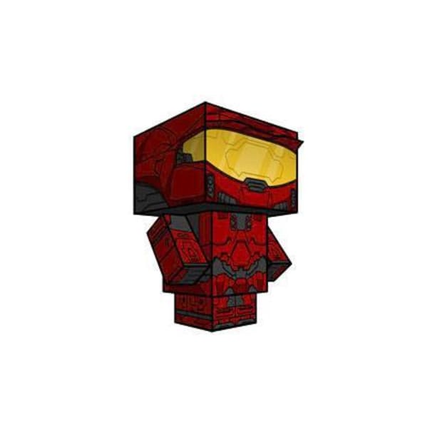 Бумажная модель Спартанец - Синяя команда (Halo) [cubeecraft]