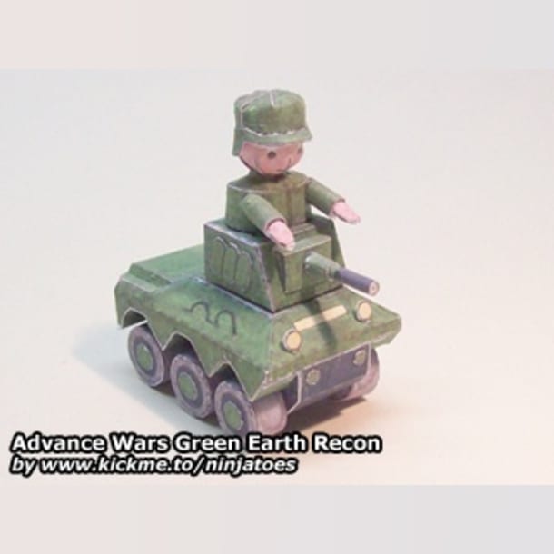 Бумажная модель Разведчик Green Earth Recon (Advance Wars)