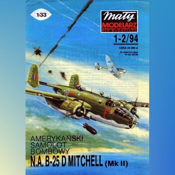 Журнал Maly Modelarz - 1-2/1994 - Бомбардировщик North American B-25 Mitchell Mk.II