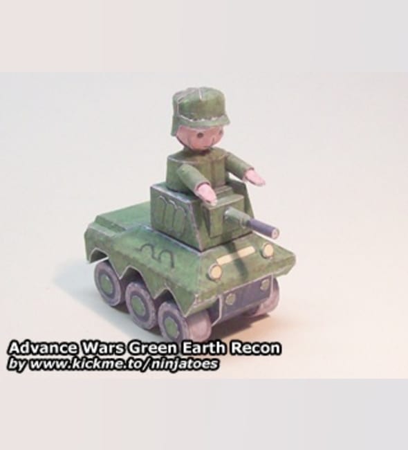 Бумажная модель Разведчик Green Earth Recon (Advance Wars)