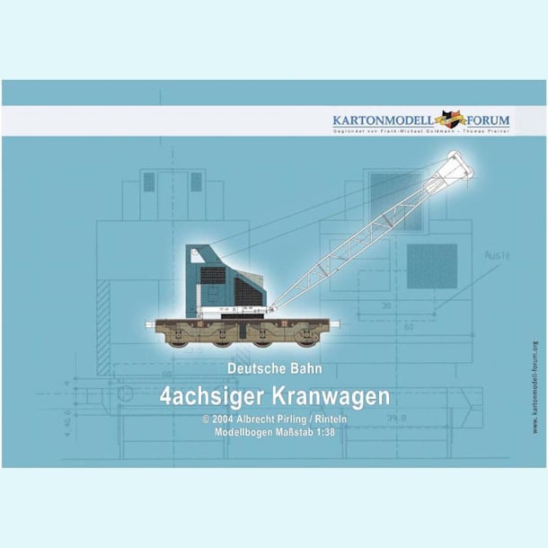 Бумажная модель Вагон-кран Kranwagen