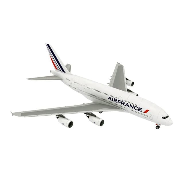 Бумажная модель Авиалайнер Airbus A380 Air France