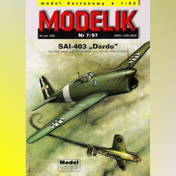 Журнал Modelik - 7/1997 - Истребитель Ambrosini SAI 403 Dardo