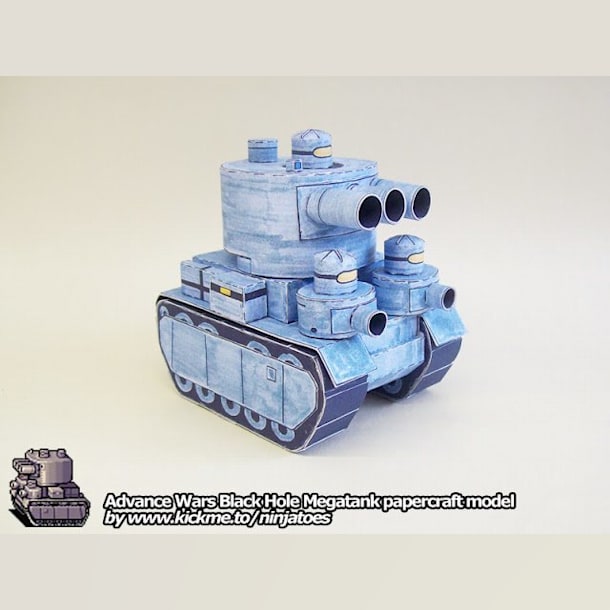 Бумажная модель Танк Black Hole Megatank (Advance Wars)