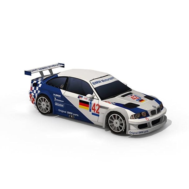 Бумажная модель Автомобиль BMW M3 GTR (BMW Motorsport)