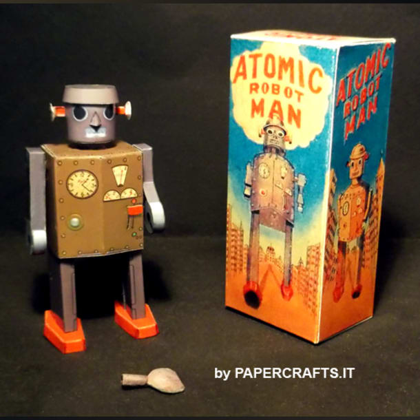 Бумажная модель Робот Atomic Robot Man