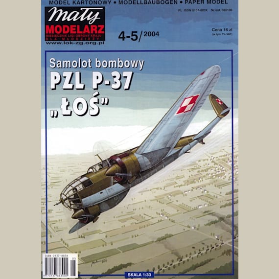 Maly Modelarz - 4-5/2004 - Бомбардировщик PZL P-37 Los