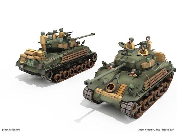 Танк Sherman M4A3E8 (Ярость)