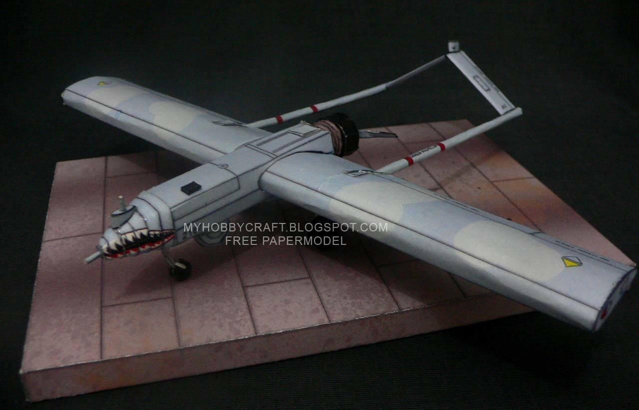 Бумажная модель Беспилотный самолет RQ-7 Shadow