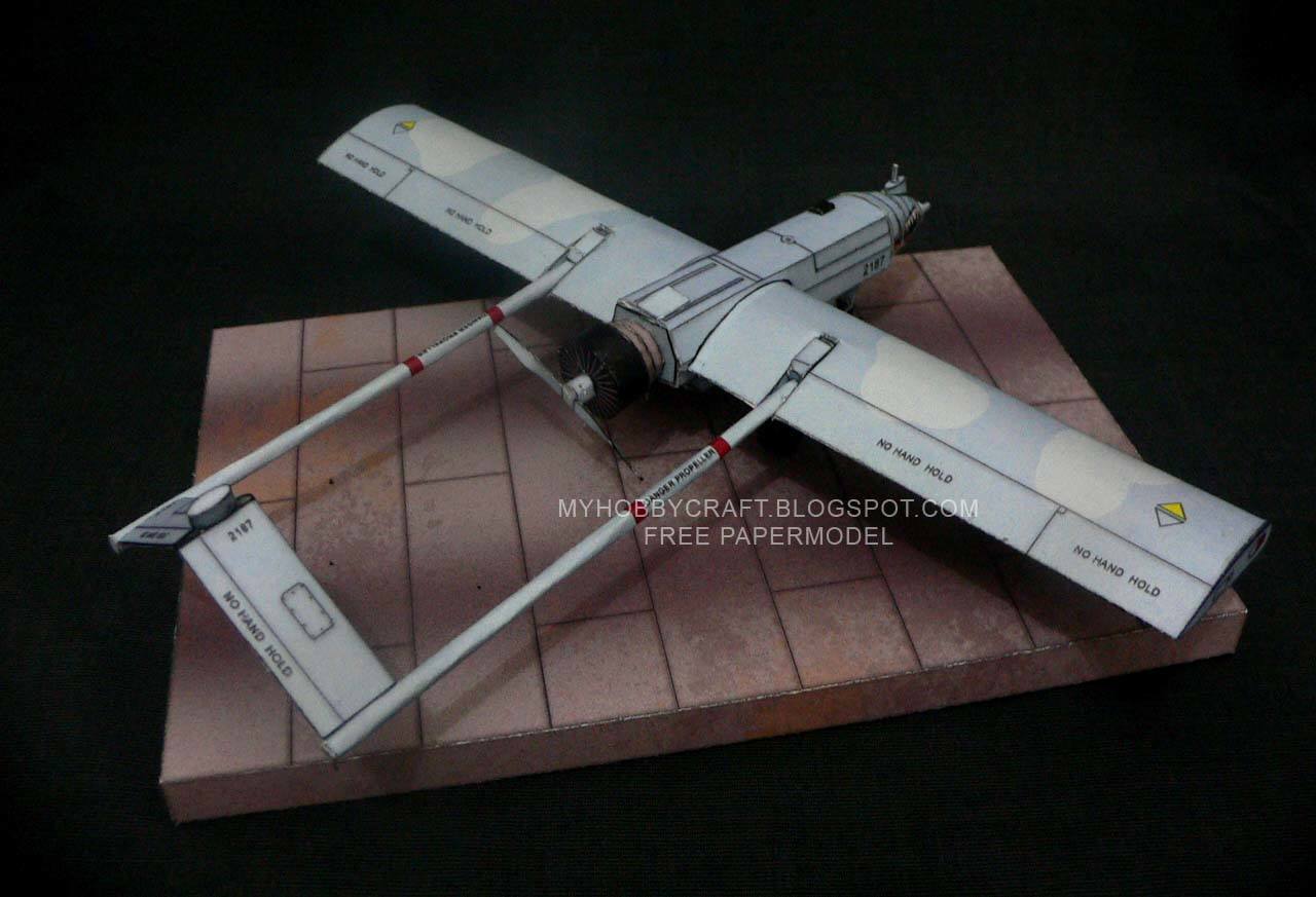 Бумажная модель Беспилотный самолет RQ-7 Shadow
