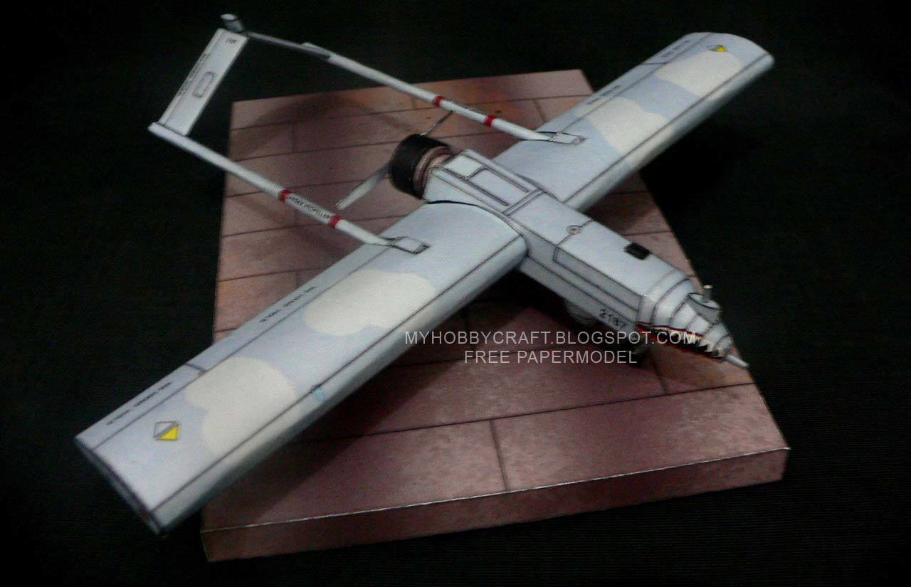 Бумажная модель Беспилотный самолет RQ-7 Shadow