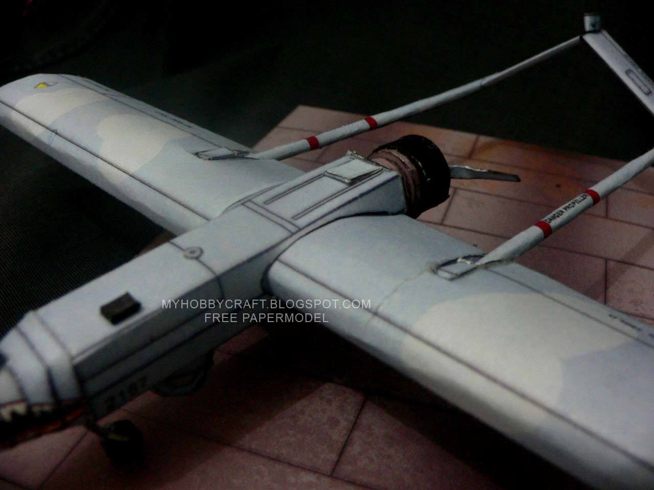 Бумажная модель Беспилотный самолет RQ-7 Shadow