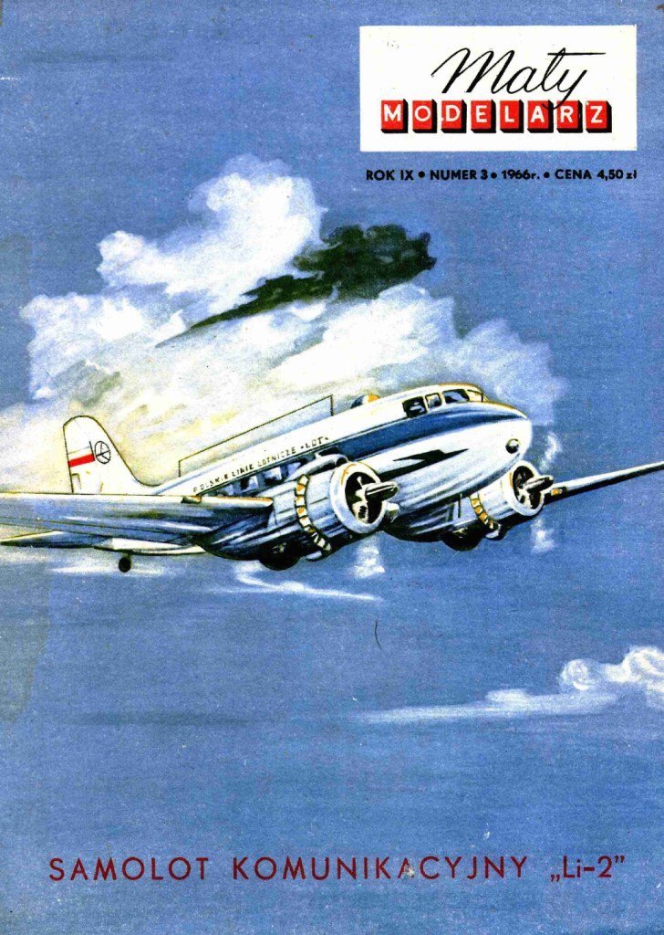 Maly Modelarz - 3/1966 - Военно-транспортный самолет Ли-2