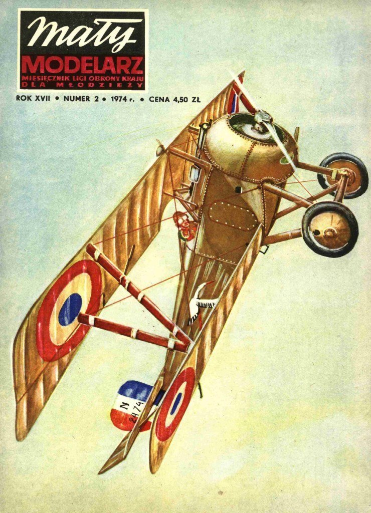 Maly Modelarz - 2/1974 - Истребители Fokker E.III, Nieuport 17 и самолет Morane-Saulnier MS-3 L