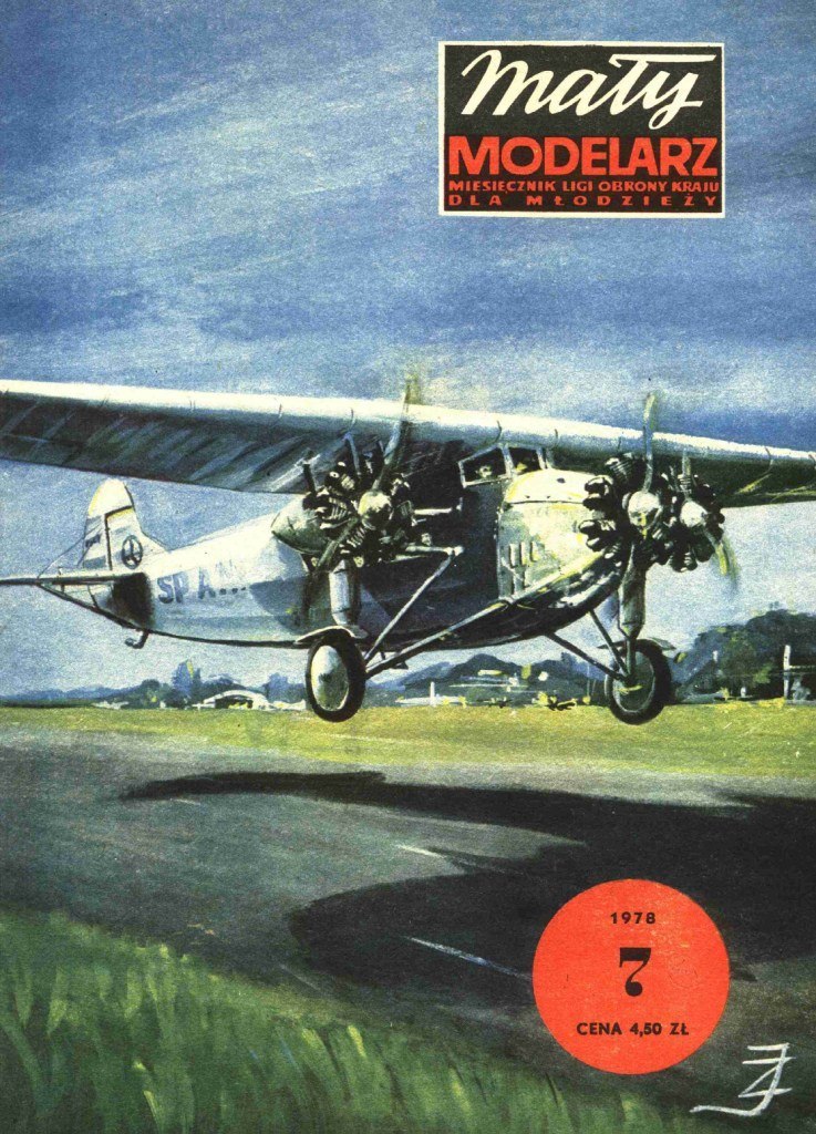 Maly Modelarz - 7/1978 - Пассажирский самолет Fokker F.VIIb-3m