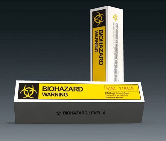 Бумажная модель Контейнер для вируса H1N1