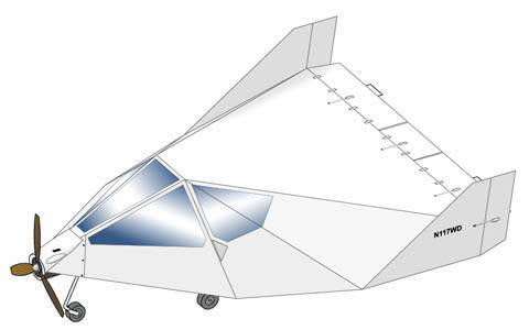 Экспериментальный самолет Wainfan FMX-4 Facetmobile