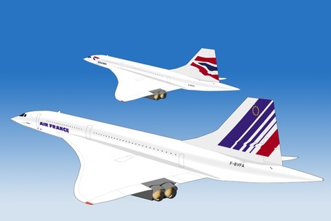 Сверхзвуковой пассажирский самолет Aerospatiale-BAC Concorde Air France