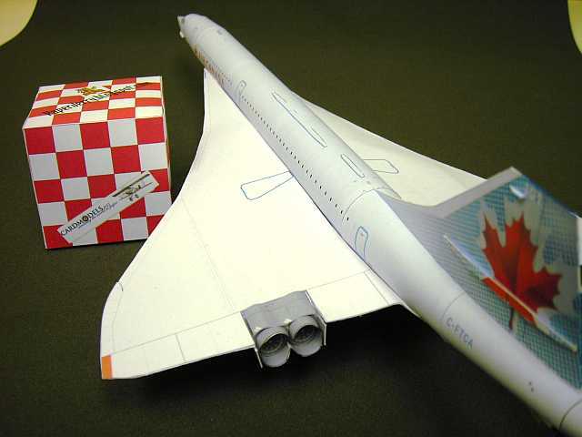 Бумажная модель Сверхзвуковой пассажирский самолет Aerospatiale-BAC Concorde Air Canada