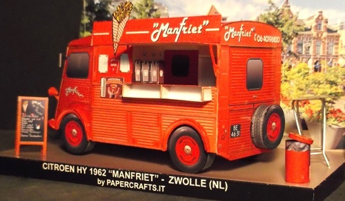 Бумажная модель Автомобиль Citroen HY 1962 Manfriet