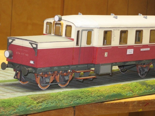 Бумажная модель Аккумуляторный вагон Wittfeld Akkutriebwagen AT3