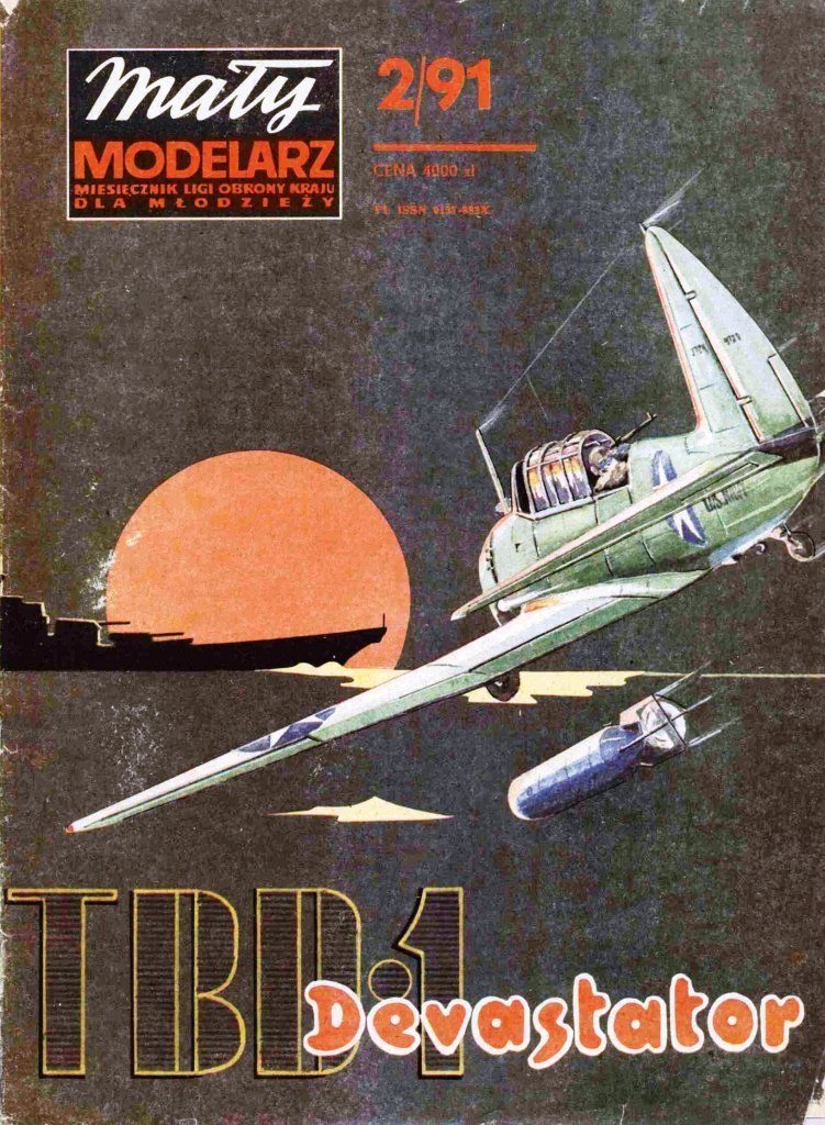 Maly Modelarz - 2/1991 - Бомбардировщик-торпедоносец Douglas TBD Devastator
