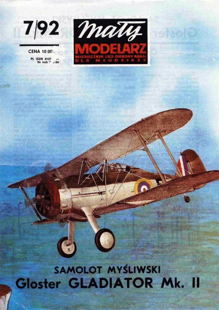 Maly Modelarz - 7/1992 - Истребитель Gloster Gladiator Mk.II