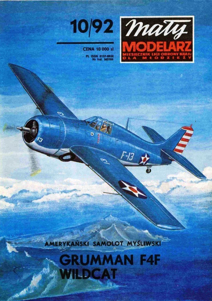 Maly Modelarz - 10/1992 - Истребитель Grumman F4F Wildcat