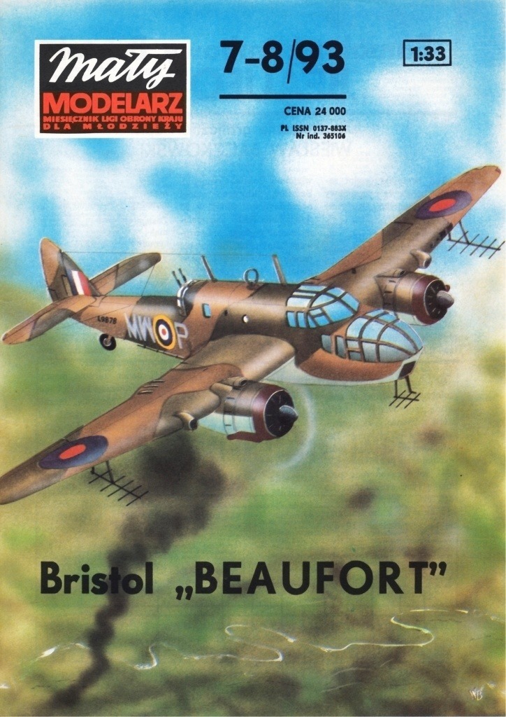Maly Modelarz - 7-8/1993 - Бомбардировщик Bristol Beaufort