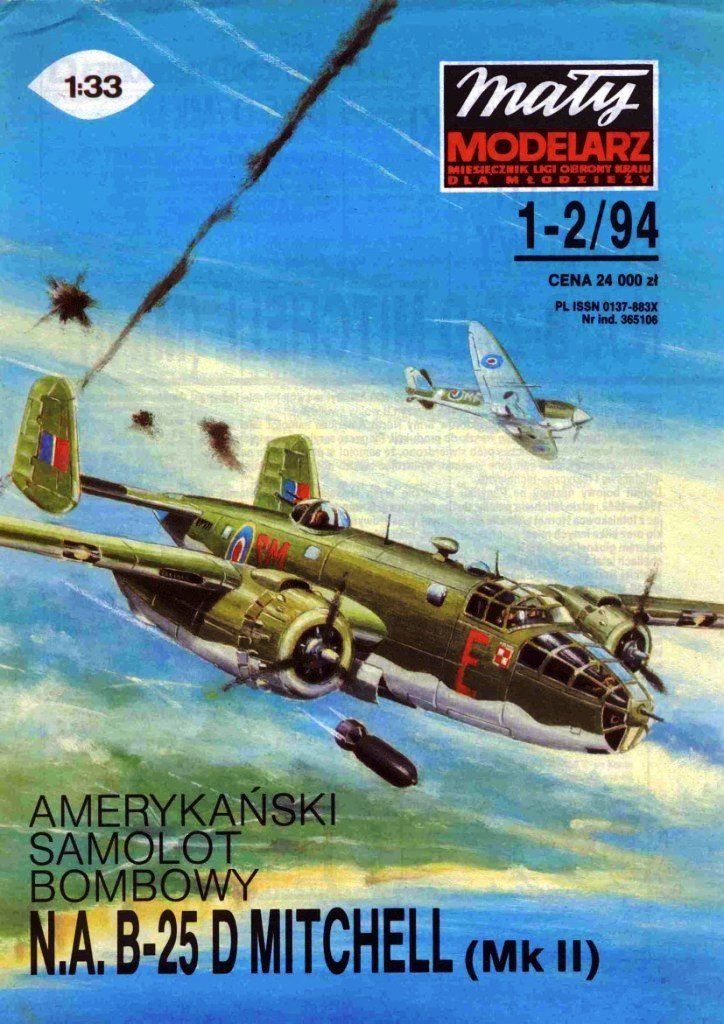 Maly Modelarz - 1-2/1994 - Бомбардировщик North American B-25 Mitchell Mk.II