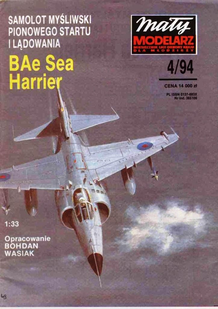 Maly Modelarz - 4/1994 - Истребитель-бомбардировщик British Aerospace Sea Harrier