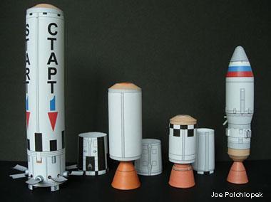 Бумажная модель Ракета-носитель Старт-1, масштаб 1:96