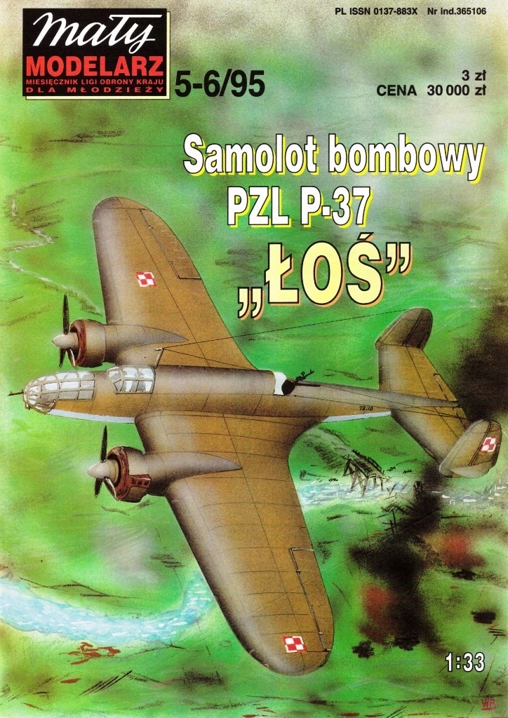 Maly Modelarz - 5-6/1995 - Бомбардировщик PZL P-37 Los