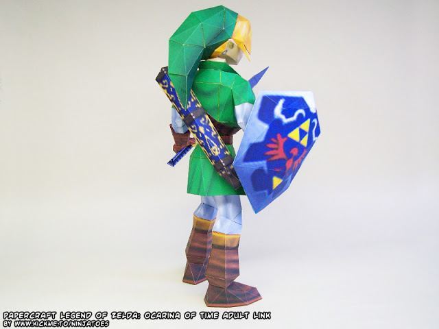 Бумажная модель Взрослый Линк (The Legend of Zelda)