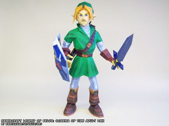 Бумажная модель Взрослый Линк (The Legend of Zelda)